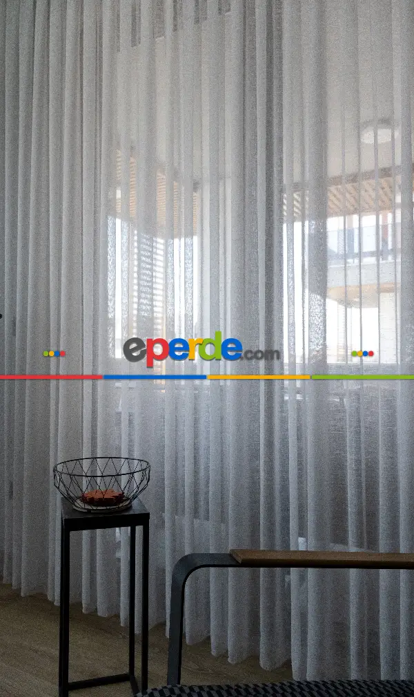 Naturel Keten Tül - Ekru - Kurşunlu Tül