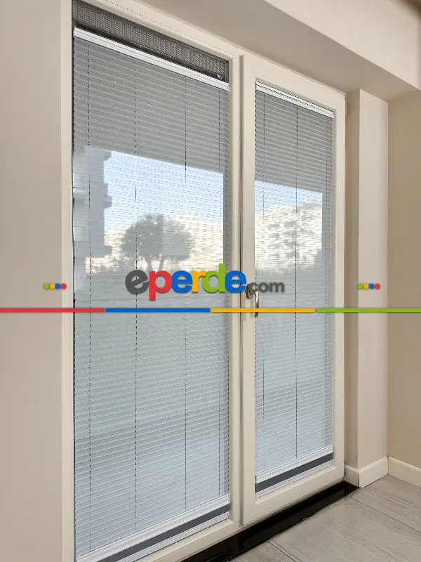 Sadece Tül Plise - Yapışkanlı/vidalı Sistem - 2 Renk - Krem Ve Beyaz - Pimapen Ve Cam Balkon İçin