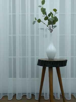 Dönergücü - Pırıltı Zemin Tül Perde Beyaz Renk 1.kalite- Beyaz - Kurşunlu Tül