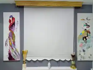 Salon - Stor Perde Leke Tutmaz Pvc Brillant Yıkanabilir A Kalite Ekru