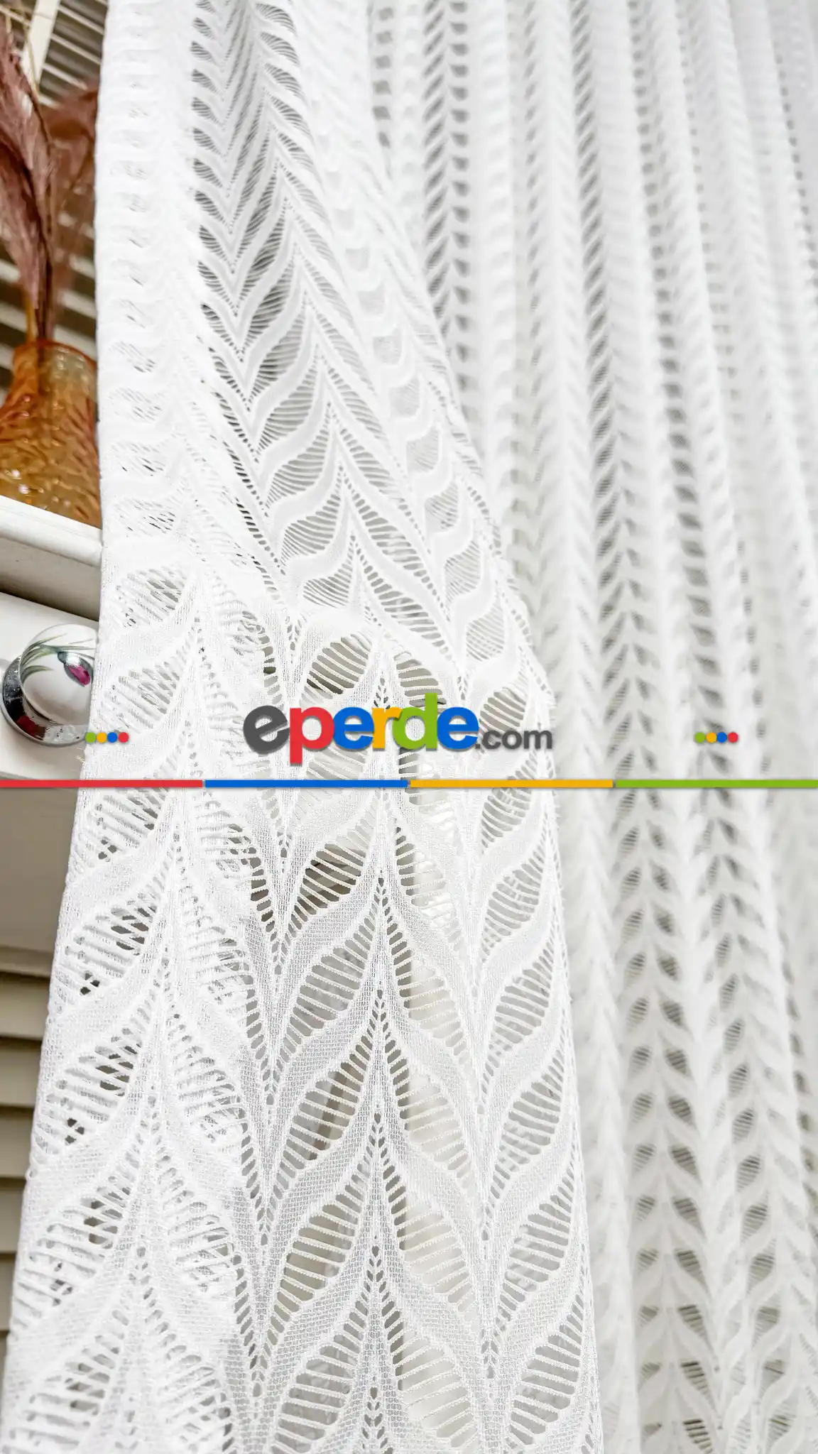 Ekru Nakışlı Tül Perde, Ağır Gramajlı Premium Seri, 7 Renk