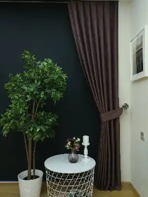 Koyu Mor Jakar Fon Perde