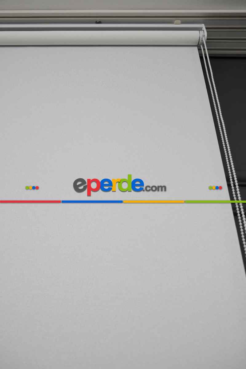 Ekru Renk Lazer Kesim Mat Stor Perde (ister Düz - İster Lazer Kesimli Satın Alın)