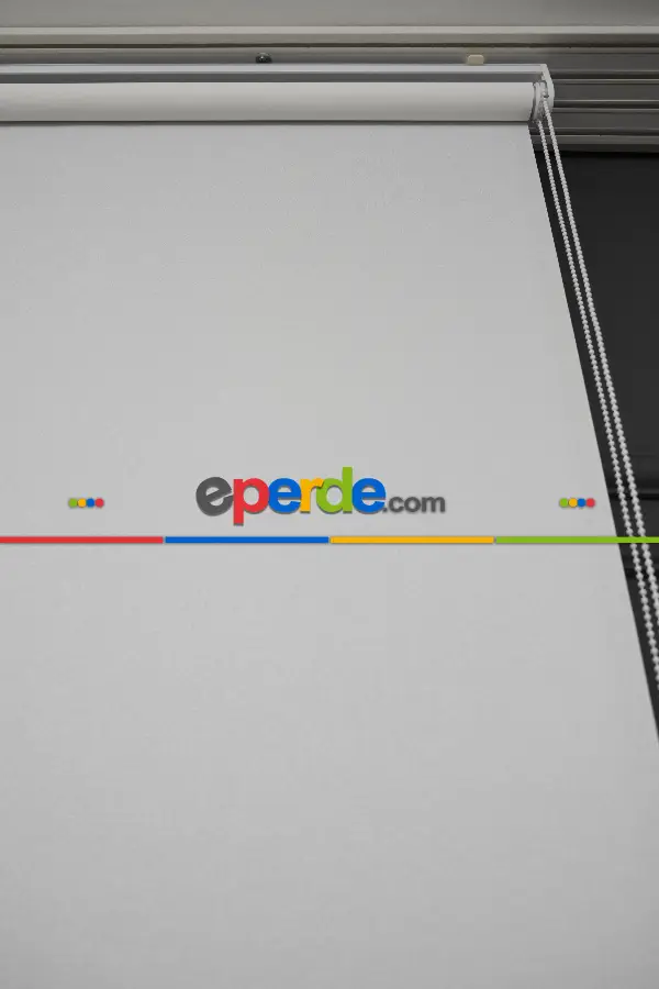 Salon Stor - Ekru Renk Lazer Kesim Mat Stor Perde (ister Düz - İster Lazer Kesimli Satın Alın)