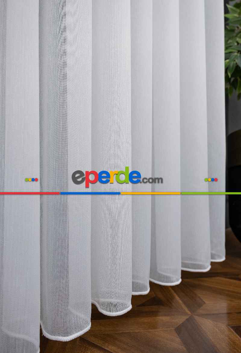 Lüx Ttm Bambu Tül Dökümlü Tül Ekru