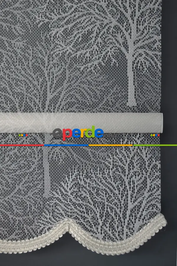 Halim Perdesan Dacuz-203 Beyaz Renk Etekli Veya Eteksiz Çift Mekanizmalı Tül Stor Perde