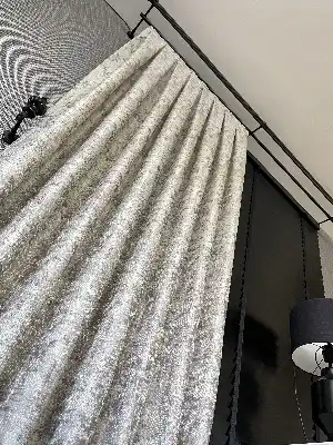 Patine Desenli Bej Açık Kahve Desenli Jakar Fon Perde (285 En)- Kahve Açık