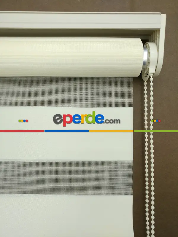 Salon Zebra Perde - Zebra Perde -düz Krem Renk Zebra (kalın Doku Zeminli)- Krem