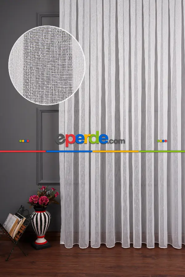 Bambu Keten Düz Tül Perde Akdz 995