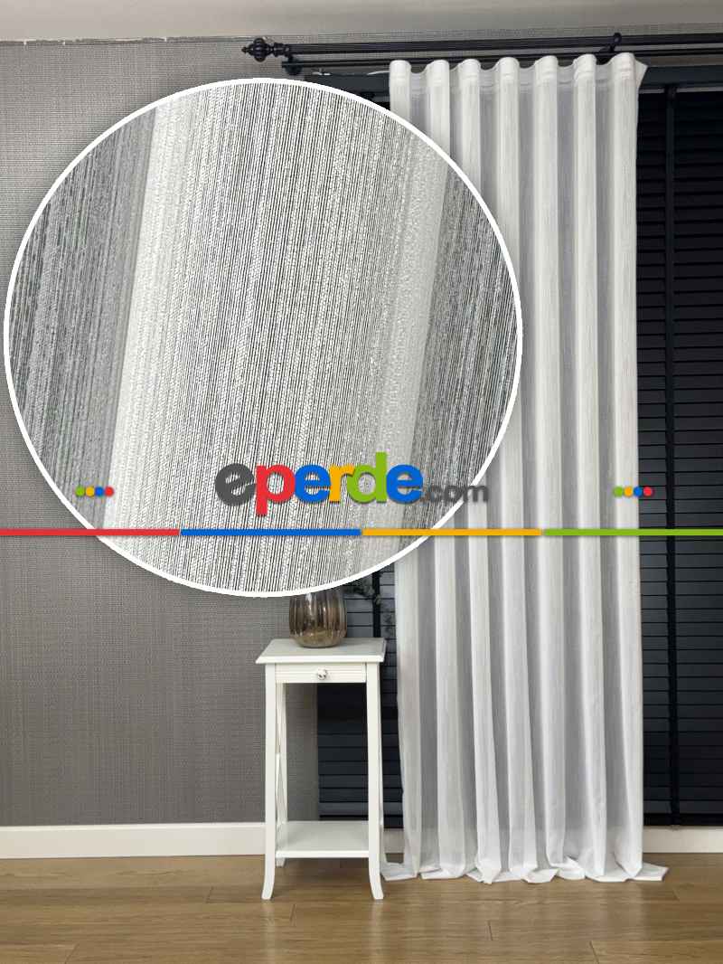 Genç Odası Hafif Çizgili Tül Perde - Premium Serisi - Ürün Videosu Açıklamada Vardır