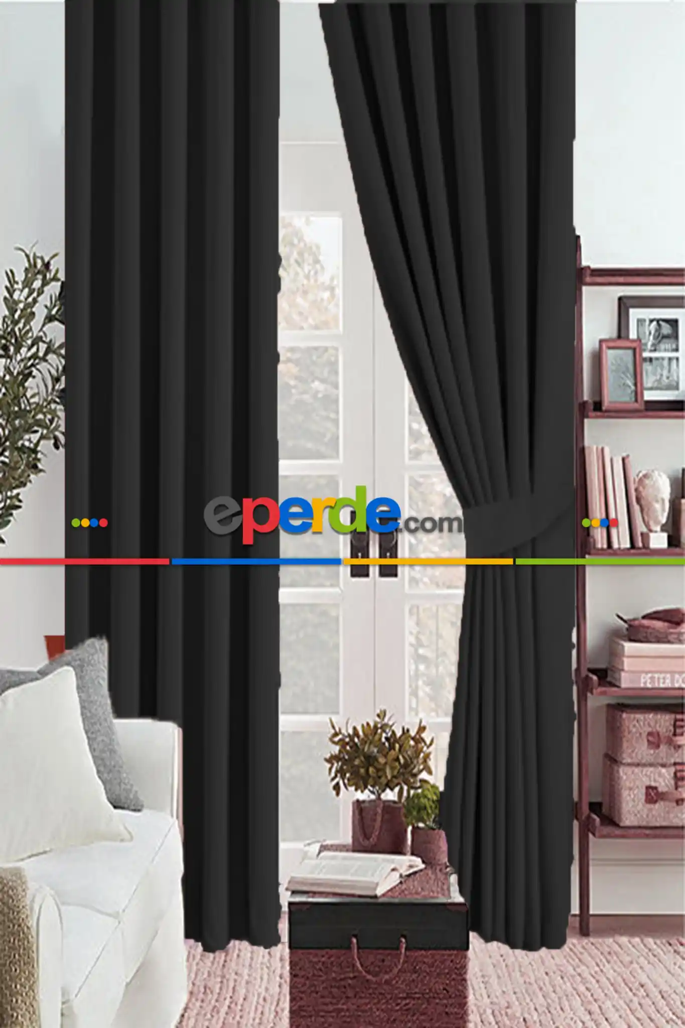 Gri Antrasit Koyu Füme Renk Karartma Blackout Güneşlik Fon Kalın Perde