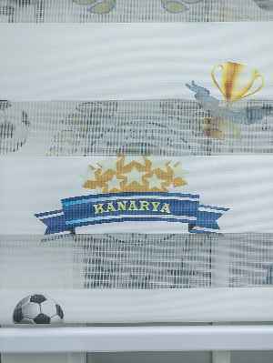 Zebra Perde- Dijital Taraftar Baskılı Fenerbahçe Zebra Perde- Lacivert-sarı