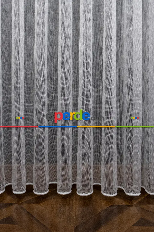 Yatak Odası - Ekru Monaliza Dökümlü Tül - İtinalı Dikiş - Amerikan Pile - Kurşunlu Tül