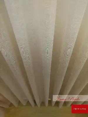 Degrade Renk Geçişli Fransız Danteli Düz Tül Perde - Hazır Ölçü - (tek Kanat Fon Hediyelidir).- Bej-Ekru