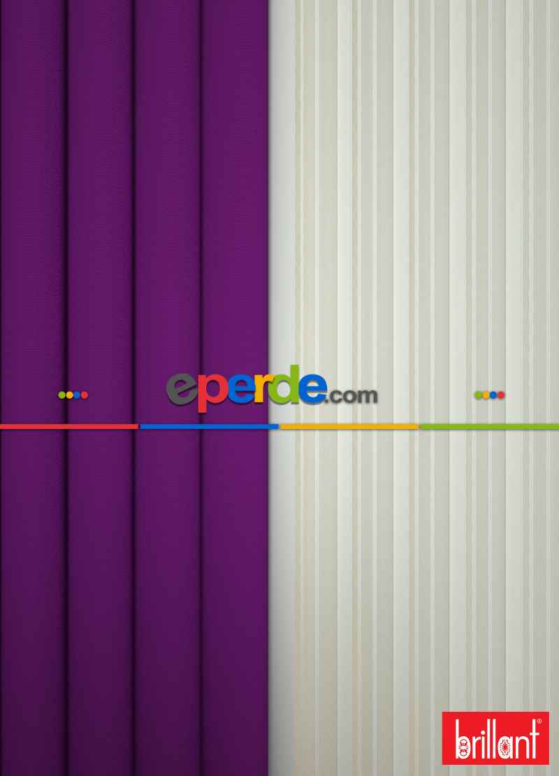 Brillant Akıllı Tül Perde Mor Renkli Tül Dikey Zebra Perde Düz 1. Kalite