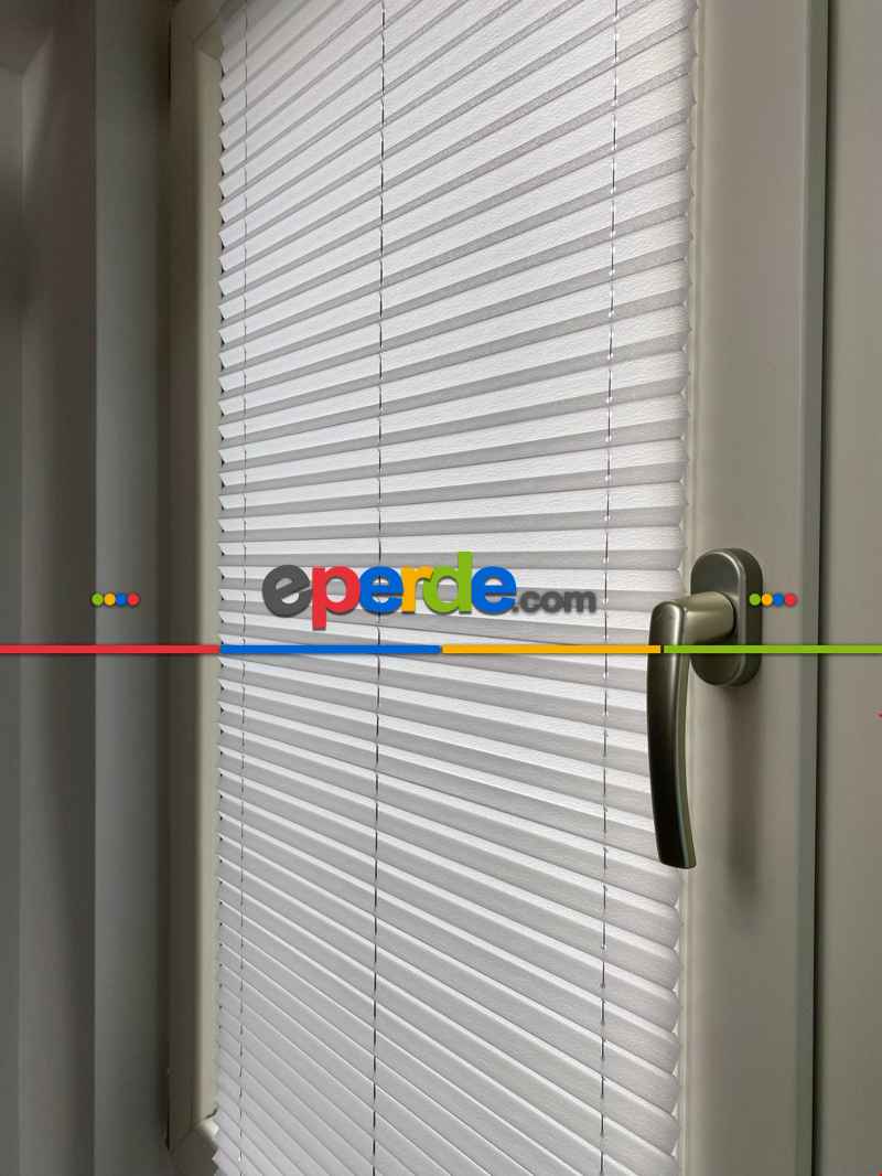 Plise Perde Açık Gri Renk