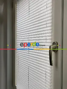 Mutfak - Plisel Perde, Açık Gri Diamond Seri Cam Balkon Perdesi 1. Kalite Matkapsız Montaj Yaylı Sistem