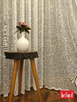 Brillant Kdk Örme Dantel Tül Perde- Ekru