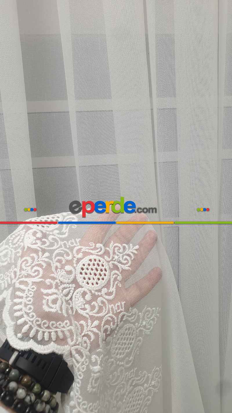 Etek Bohrelli Bambu Tül Ütü İstemez Tül