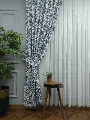 Salon Fon Perde - Zebra Çizgili Fon Perde ( Leke Tutmaz )-  Çok Renkli 2