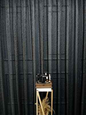 Gri Füme Antrasit Leopar Desen Desen Modern Tül Perde