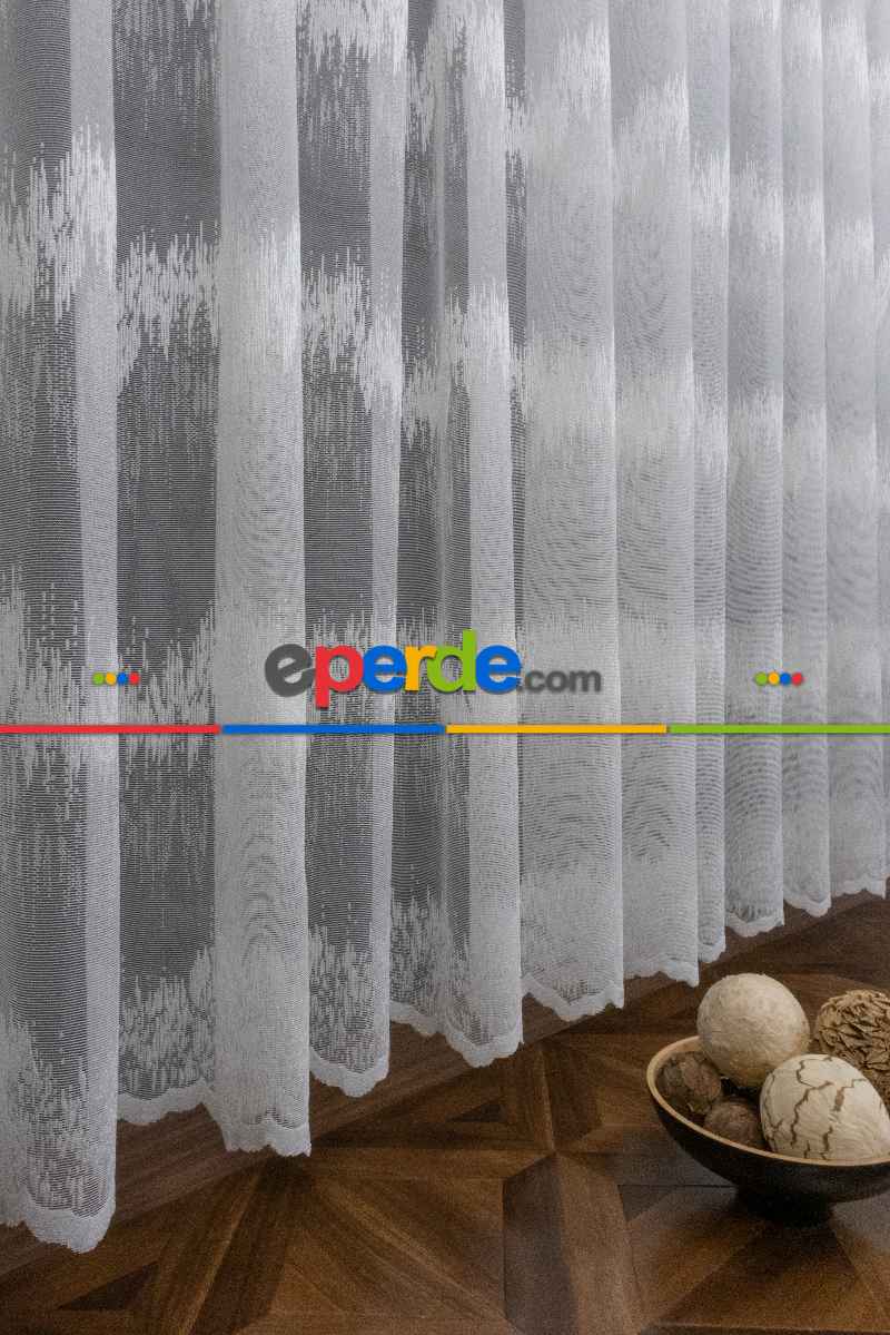 Taç Ütü İstemez Zikzaklı Yeni Tasarım Model Tül