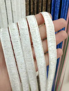 Beyaz Altın Rengi İp Perde İpek Duble Serisi- Beyaz-altın