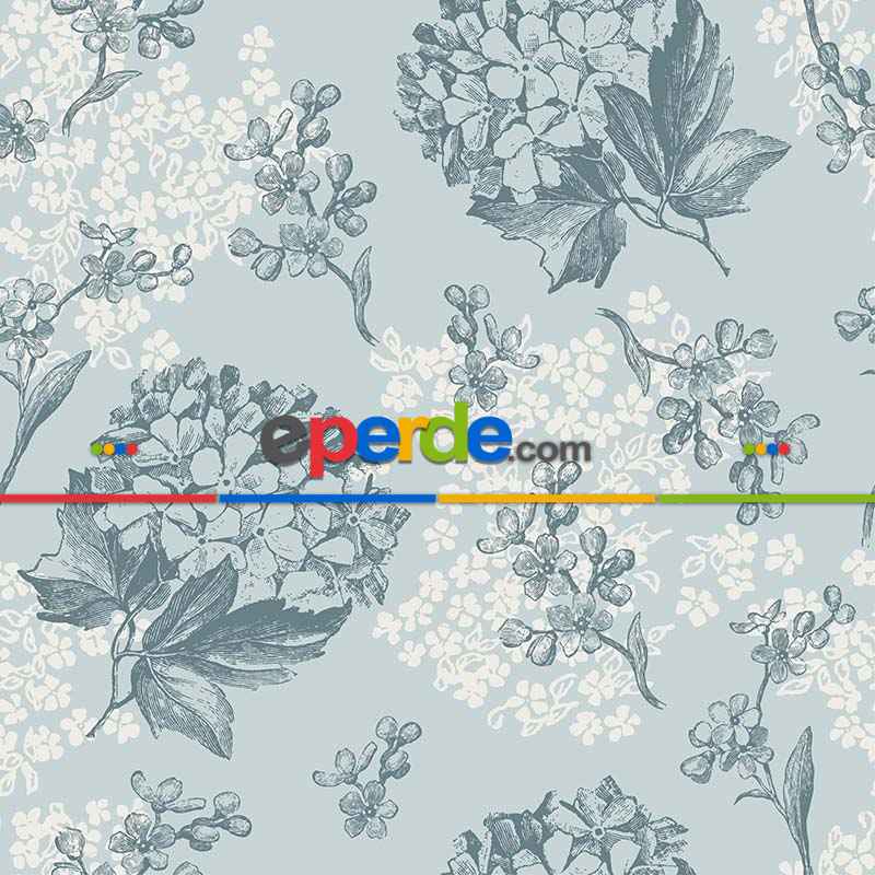 Mutfak Perdesi Kanat Fon Perde Desenli- Siyah