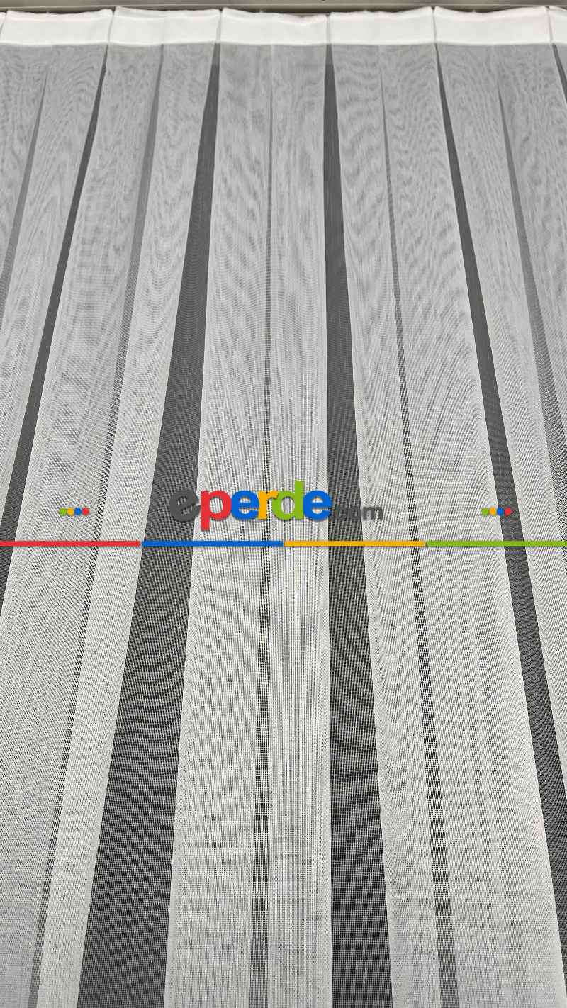 Salon - Premium Seri Trend Perde Modelleri 2023-kabartma Atlas İplikle Nakışlı İşleme Tül Perde 04