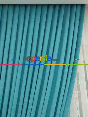 A Petrol - Düz Fon Perde ( Dökümlü Fon Perde)- Petrol Mavisi