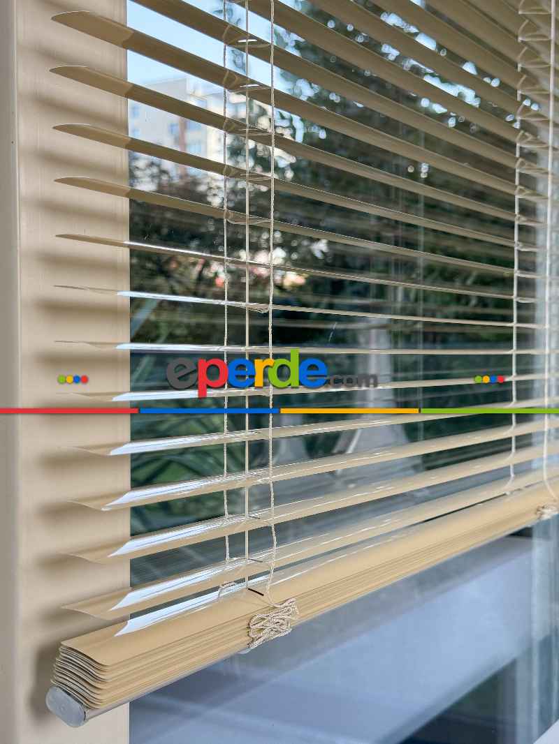 Krem Alüminyum Jaluzi Perde - 25mm