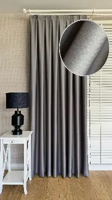 Gri Blackout - Karartma Fon Perde, Premium Kalite Serisidir, %90 Oranında Işığı Keser