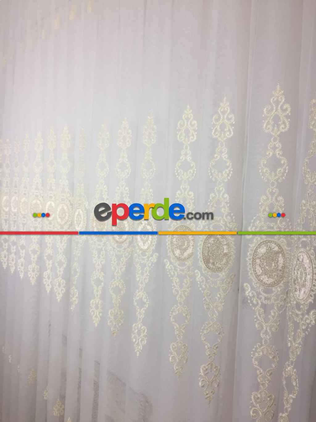 Arma Nakışlı Kadife Vizon İpek Zemin- Vizon Rengi