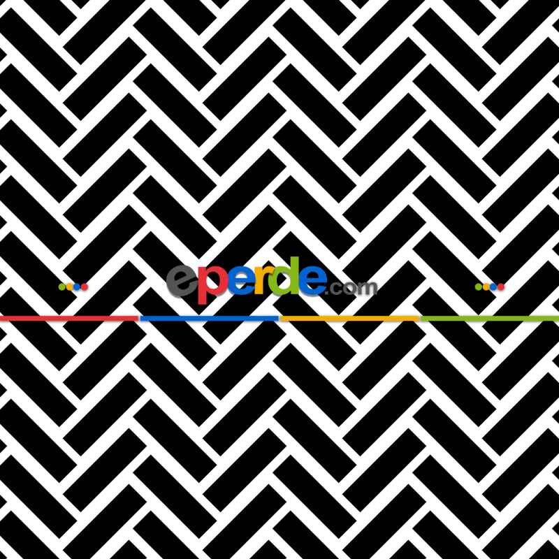 Geometrik Desenli Fon Perde Evm1000 Kumaşı Kalındır Duck Bezi Değildir- Siyah-Beyaz