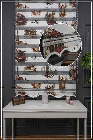 Zebra Perde- İstanbul Baskılı Zebra Perde