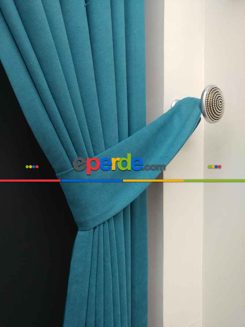 Düz Renk Dökümlü Fon Perde (150)- Mint