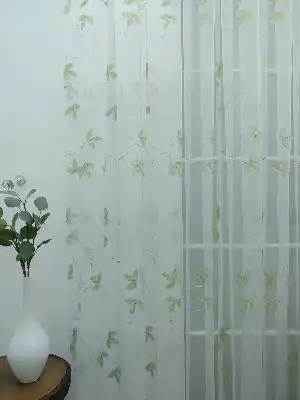 Mutfak Tülü Pileli Nakış İşlemeli- Yeşil