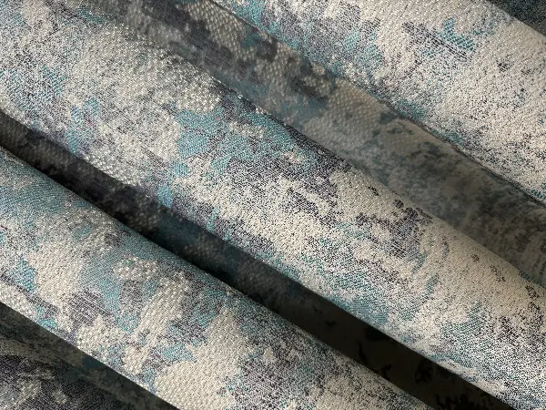 Salon Lacivert Petrol Rengi Jakar Fon Perde (150)- Turkuaz Yeşili Ara Renk