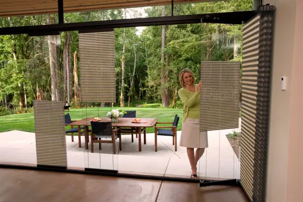 Cam Balkon Perdesi - Yapışkanlı - Plise - Kırık Beyaz- Beyaz