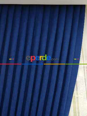 Parlement - Düz Fon Perde ( Dökümlü Fon Perde)- Saks Mavi