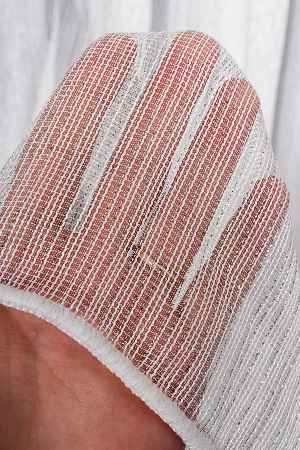 Zümrüt Gümüş Simli Düz Tül Perde