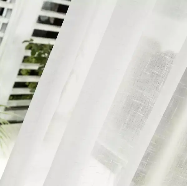 Yatak Odası - Linen Keten Tül Ütü İstemez Tasarım Yeni Moda Sade- Beyaz-ekru - Kurşunlu Tül