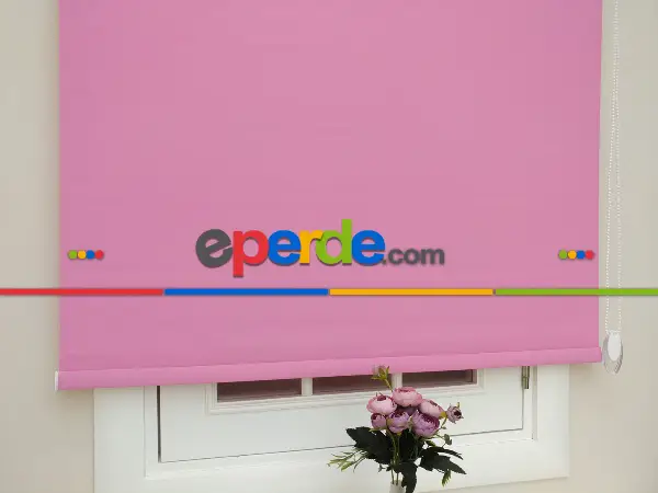 Yıkanabilir Pvc Mat Stor Perde - Pembe 1. Kalite- Pembe