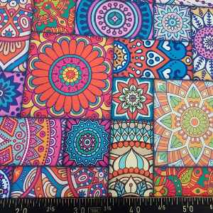 Etnik Desenli Döşemelik Perdelik Kumaş Evm1062-  Çok Renkli 2