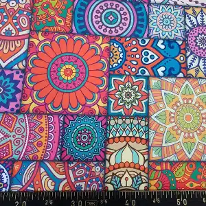 Etnik Desenli Döşemelik Perdelik Kumaş Evm1062-  Çok Renkli 2