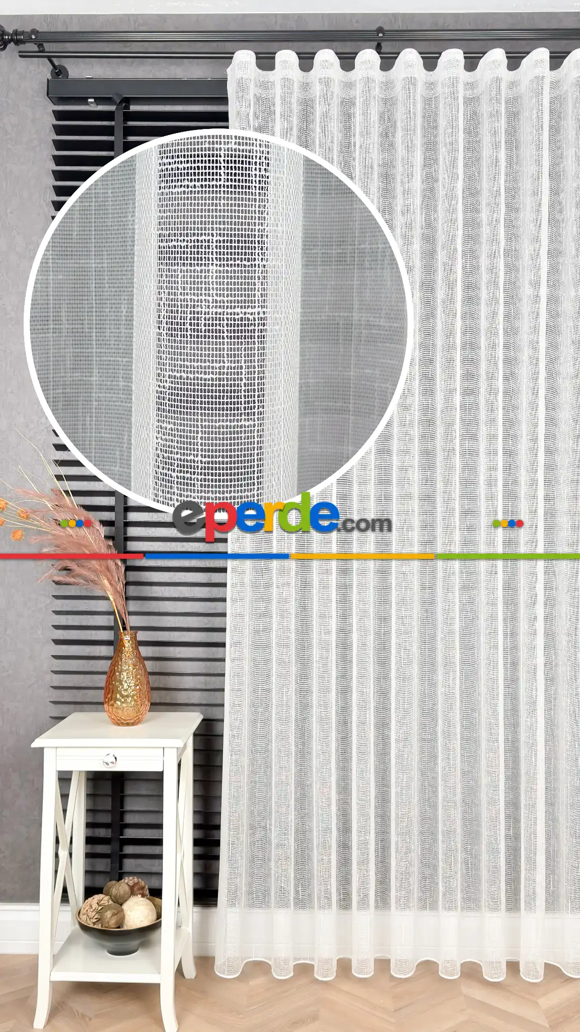 Bebek Odası - Natural Keten Tül Birinci Kalite İplikten Özel Üretilmiştir Ütü İstemez