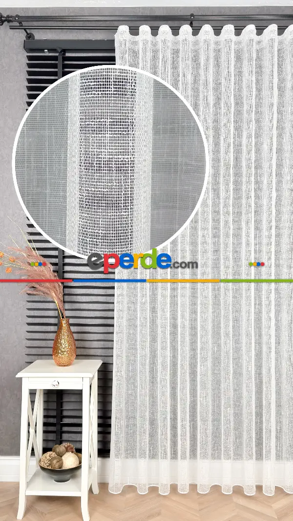 Natural Keten Tül Birinci Kalite İplikten Özel Üretilmiştir - Kurşunlu Tül