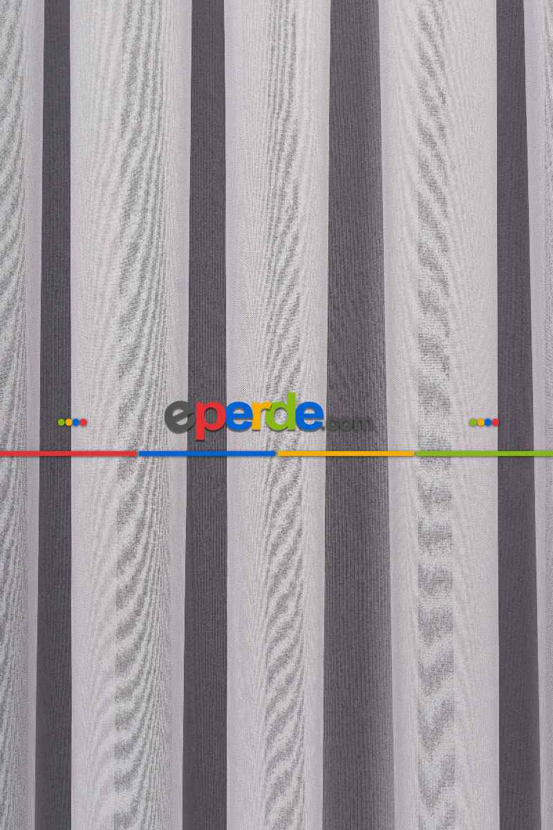 Salon Tül Modelleri - Krep Gri Düz Tül Perde