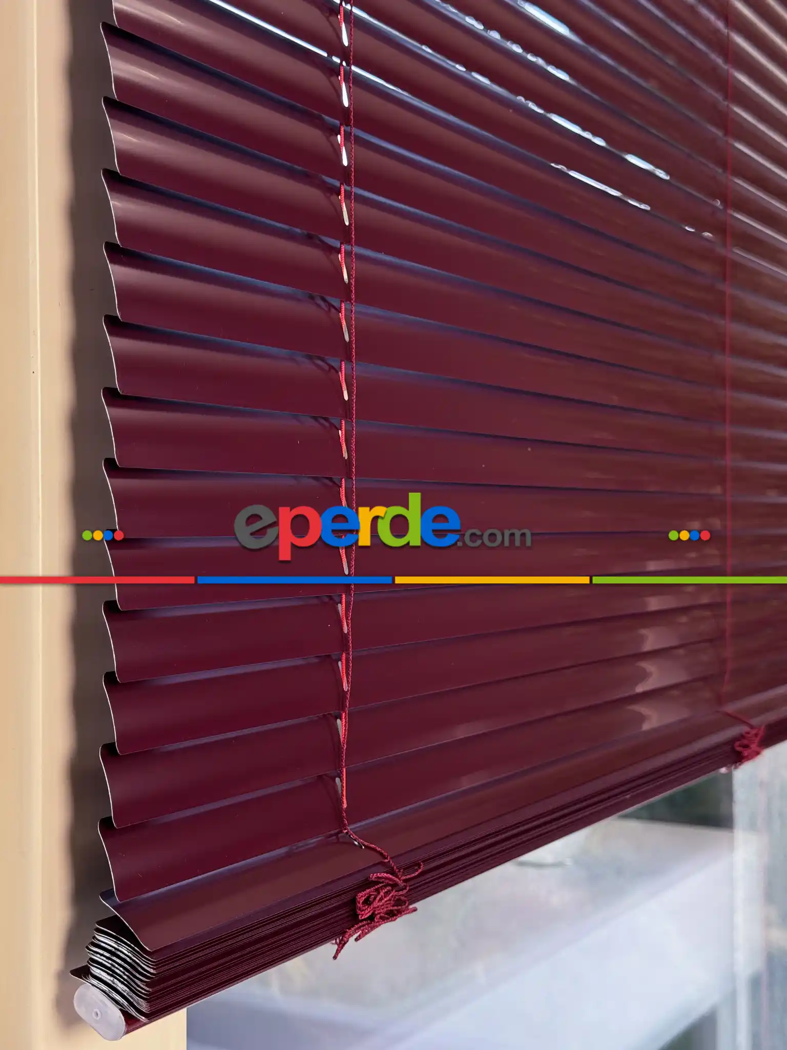 Bordo Alüminyum Jaluzi Perde - 25mm