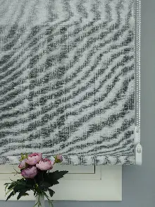 Çiftli Sistem Naturel Keten Tül Stor- Gri-füme-antrasit